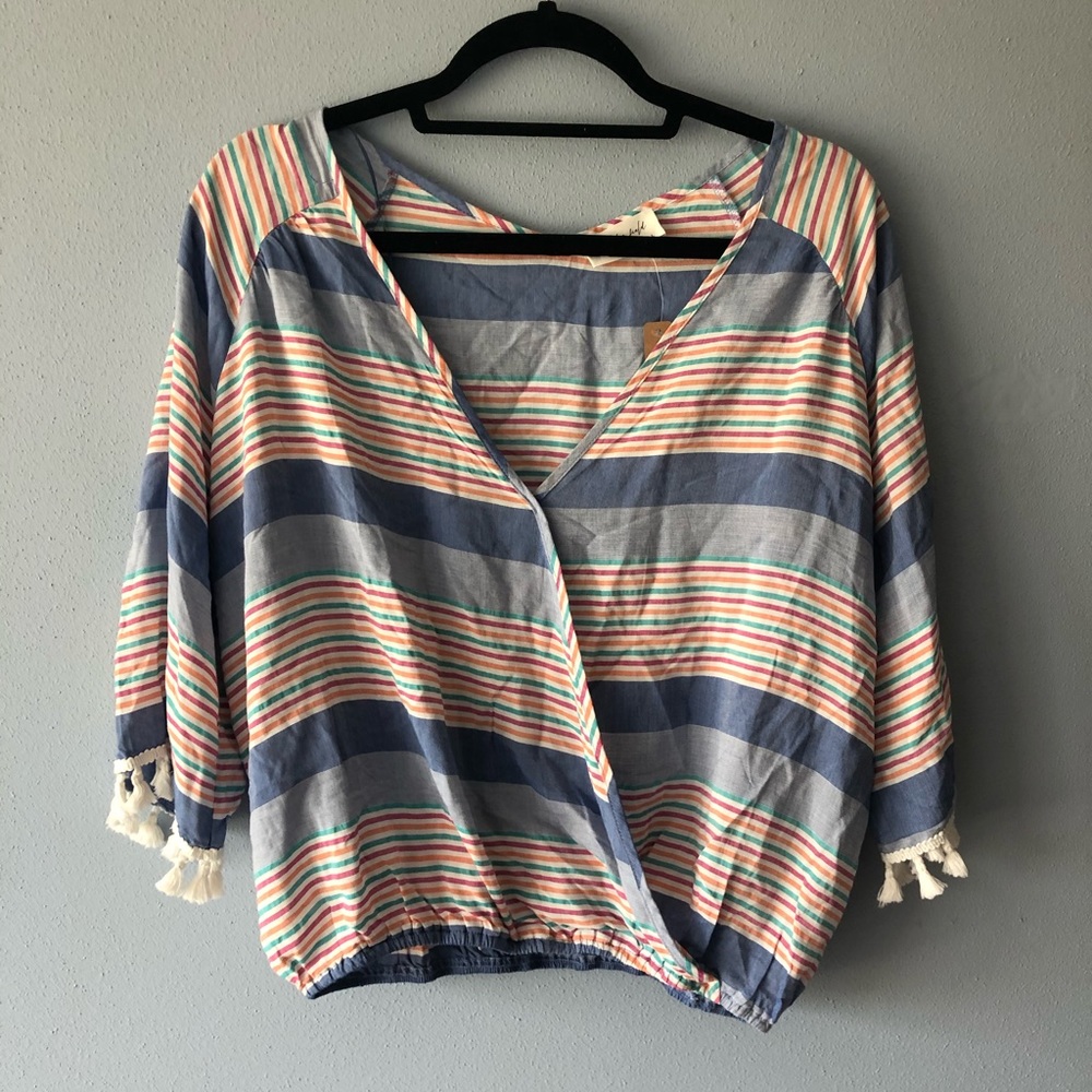 NEW Lavender Field Multi Colored Striped Shirt